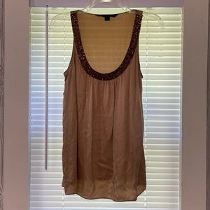 Express Studio Gold, silk, sleeveless top!